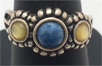 Sterling Silver Ring W Colored Stones