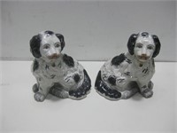 Vtg Two 8.25" Ceramic Dog Decor