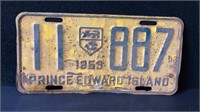 1953 Prince Edward Island License Plate * Rough *