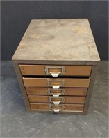 METAL CABINET WITH DRILL BITS, TAPS AND MORE