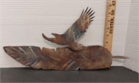 Beautiful eagle feather wall decor. 17.5in x