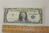 US Silver Certificate Dollar Bill 1957 A