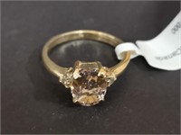 $1630 10K Natural Morganite (1.65ct) Diamond(0.03c