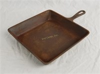 Square Skillet Cast Iron Pan Unmarked
