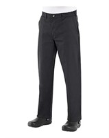 Chef Designs Men's Chef Pant, Black, 34W x 34L