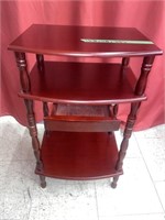 Two-tiered wooden Side Table with drawer. Approx.