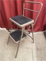 Sixties era Kitchen Step Stool Chair with Flip Up