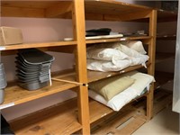 Lot of wooden shelves and cabinet you must remove