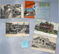 4 Texas Antique/Vintage Postcards Ephemera