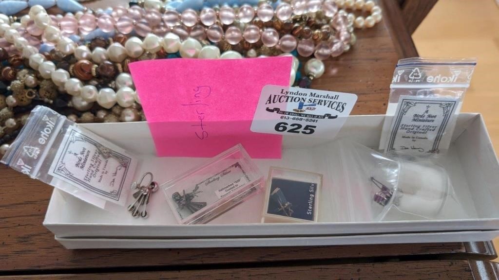 Sterling miniatures and post earring