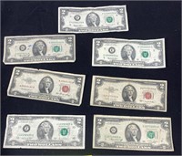 (7) $2.00 BILLS