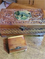 Pair of beautiful cedar chest style boxes