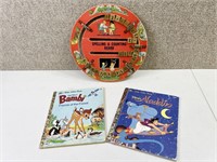 Vintage Spelling & Counting Board w/ Golden Books