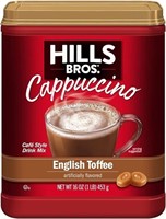 Hills Bros Cappuccino English Toffee 16oz