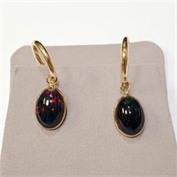 $2500 14K  Enhanced Opal(6.2ct) Earrings
