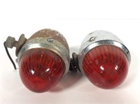 (2) Domed Glass Tail Lights
