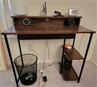 E - COMPUTER DESK, WASTE BASKET, MORE (A5)