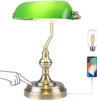 LIYLAN BANKER’S DESK LAMP 14.5IN TALL GREEN WITH