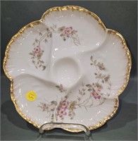 LIMOGES HAND PAINTED OYSTER PLATE