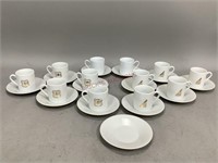 Demitasse Small Teacups and Saucers