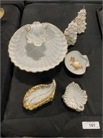 Hand Painted Limoges, Seashell Bowl.