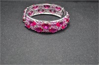 Awesome pink Topaz bangle bracelet
