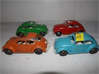 4-Hubley VW Beetles--Played With