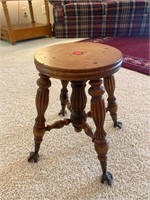 Ornate claw foot stool