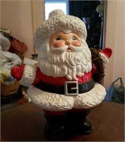 Santa door stop figurine, weighted ceramic