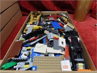Flat of assorted Lego building toy blocks.