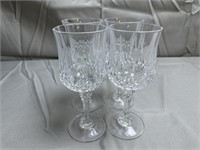 4 Longchamp Crystal D'arques Stemware