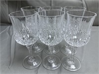 6 Longchamp Crystal D'arques Stemware