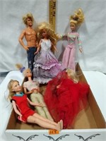 6 dolls, condition shown