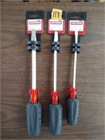 3-pc Craftsman Cushion Grip Flathead Screwdrivers