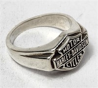Harley Davidson Sterling Silver Ring by Shield VTG
