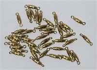 Chain Necklace Screw Clasps Gold Tone Lot of 42