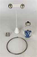 Sterling, Ring, Earrings, Pin, Pendant & Loop