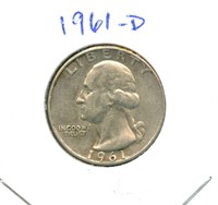 1961-D Washington Silver Quarter