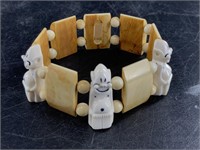 Mammoth ivory Billiken stretch bracelet
