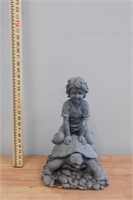 Boy and Turtle Outdoor Decor