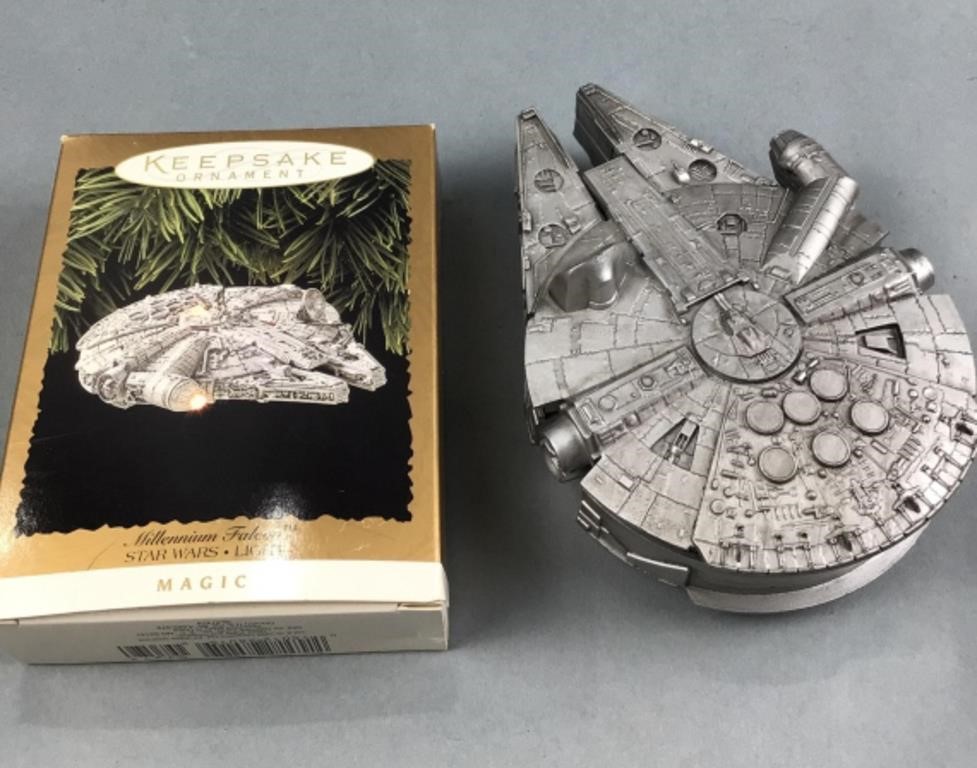 Star Wars millennium, falcon, light up ornament
