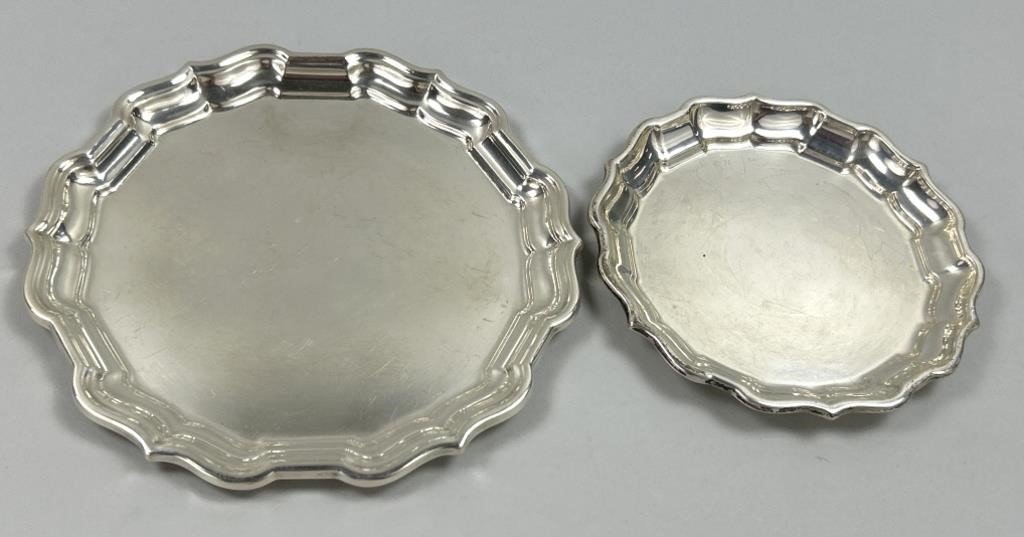 Pair of Sterling Silver Trays.