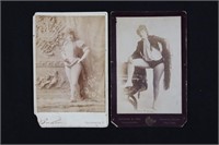 (2) Vintage Female Risque Cabinet Cards