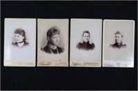 (4)Vintage Female Cabinet Cards