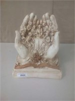 Praying hands with Jesus