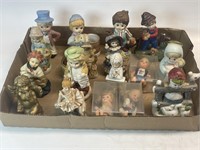 Tray Lot of Ceramic Figurines