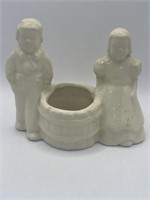 Vtg Ceramic Jack & Jill Dutch Planter