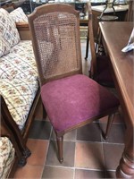 6 RATTEN BACK DINING CHAIRS
