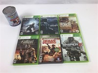 6 jeux Xbox 360 dont Sniper 2, Halo 3 et 4