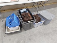 Assortment of poly tub & crates